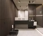 Bathroom combined with sauna