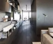 Apartment in Wroclaw, walls with lots of shelves