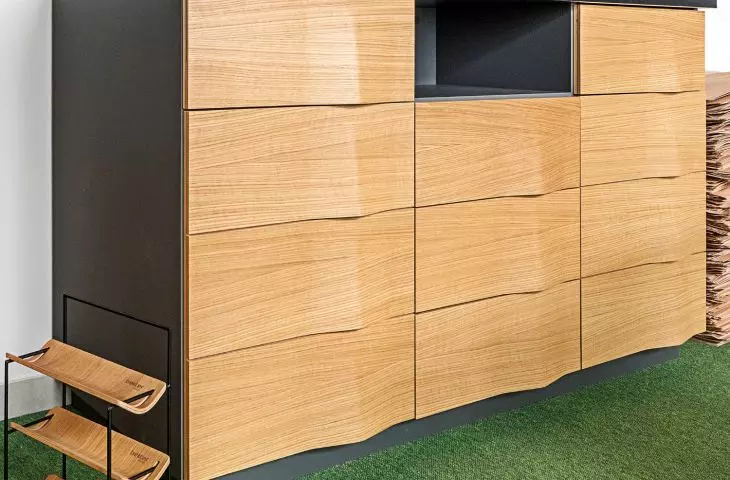 Fronty komody z okładziny 3D LYSSE – kolekcja FORM