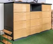 Chest of drawers fronts made of 3D cladding LYSSE - FORM collection
