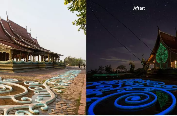 Luminescent and chromatic paints for walls, facades and surfaces