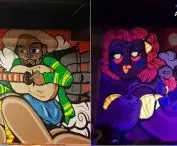 Luminescent and chromatic paints for walls, facades and surfaces