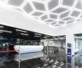 DPS white glossy ceiling and DPS perimeter-lit panel composition