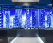 DPS stretch wall with printing and backlighting