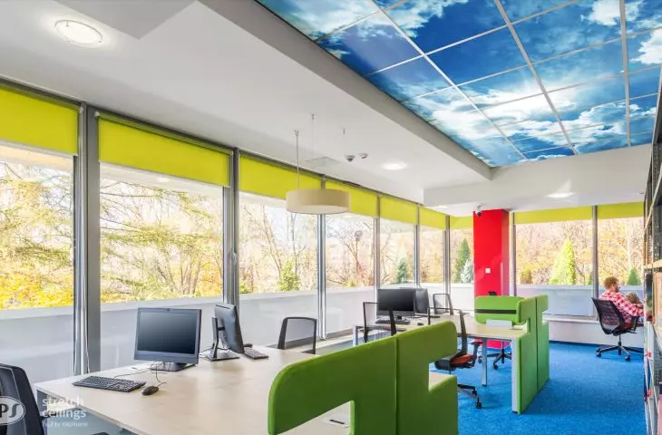 DPS Lako ceiling tiles with printing and backlighting