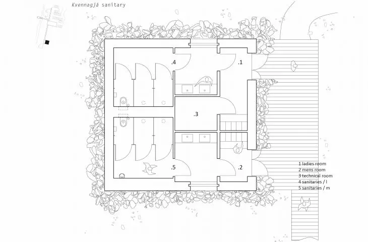 Hófsemi project, sanitary building plan