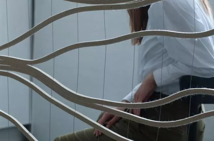 The project creates an interesting drawing in the space