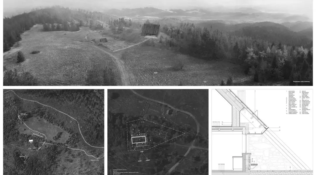 I Nagroda w konkursie na „Modelowe schronisko górskie na Lubaniu” - plansza 2