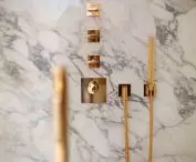 Apartament w Krakowie, złota armatura 