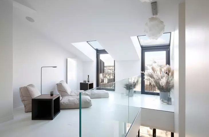 Apartament w Krakowie, przestrzeń na piętrze