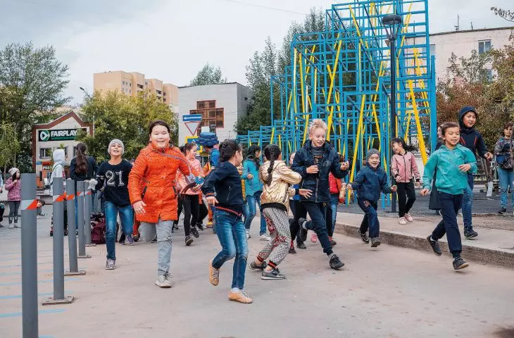 Gustav Zielinski Square in Astana, 