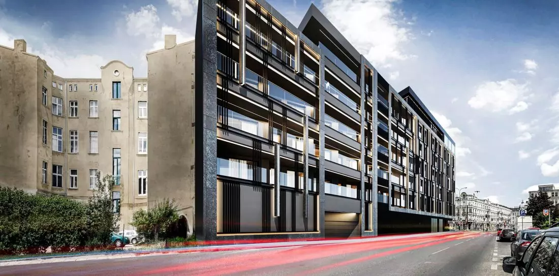 Apartamentowiec ma
trzy wysokości