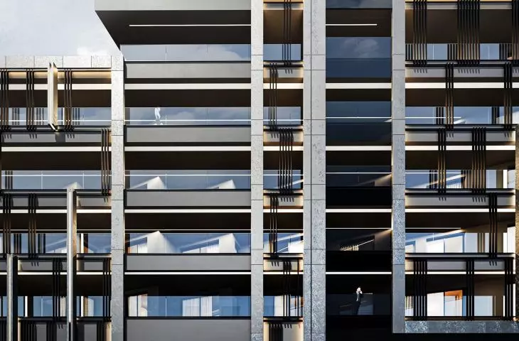 New Iron graphite facade