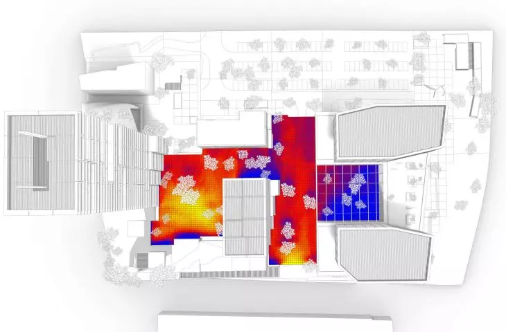 year-round analysis of insolation of public and semi-public spaces