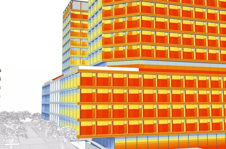 simulation of energy gains from solar radiation