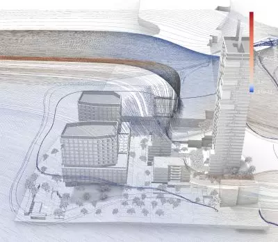 result of wind tunnel simulation of air mass movement for the designed space wynik wind tunnel simulation of air mass movement for the designed space