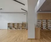 interior of the new and old parts of the building
