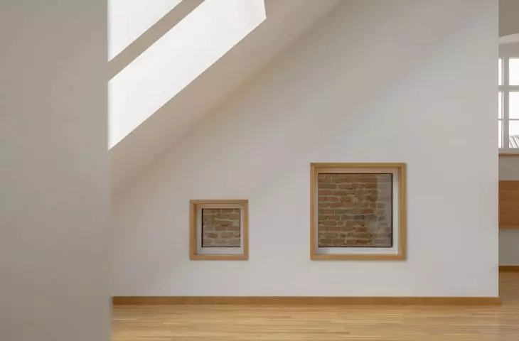 preserved walls create unusual images decorating the interior of the kindergarten