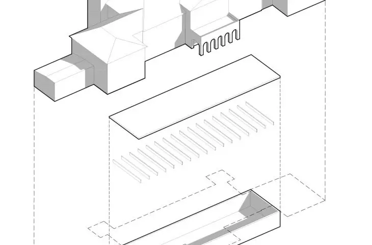 Eastern Territories Museum project, axonometry