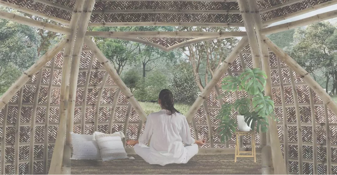 Projekt The Lotus Hut,
antresola do medytacji