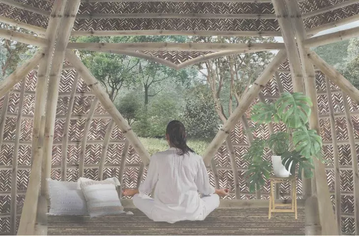 Projekt The Lotus Hut, antresola do medytacji
