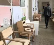 Korytarz wydziału architektury w Brnie