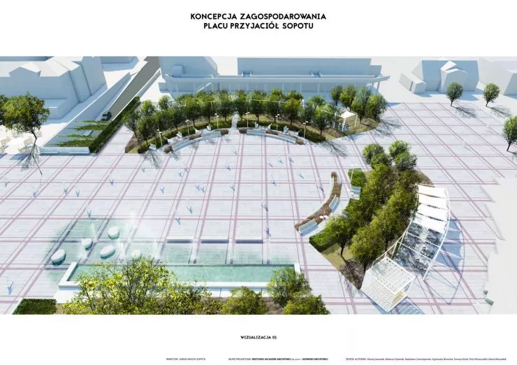 koncepcja zagospodarowania placu Przyjaciół Sopotu