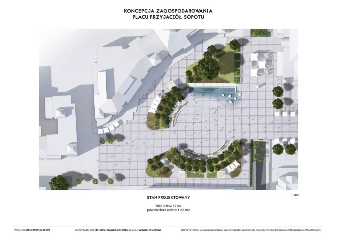 plac Przyjaciół Sopotu, stan
projektowany