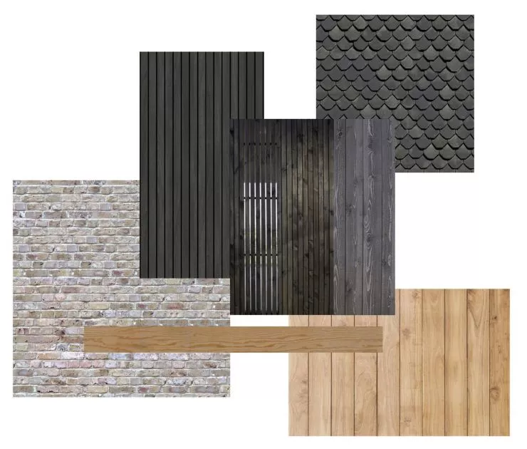 kolaż użytych materiałów