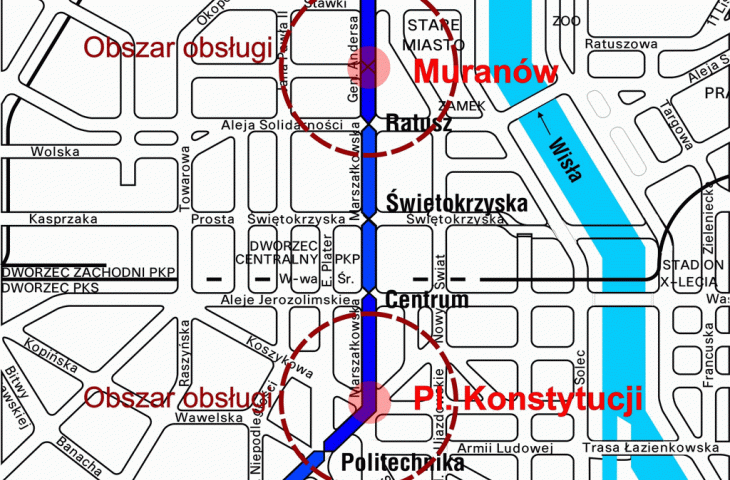 Location of new metro stations