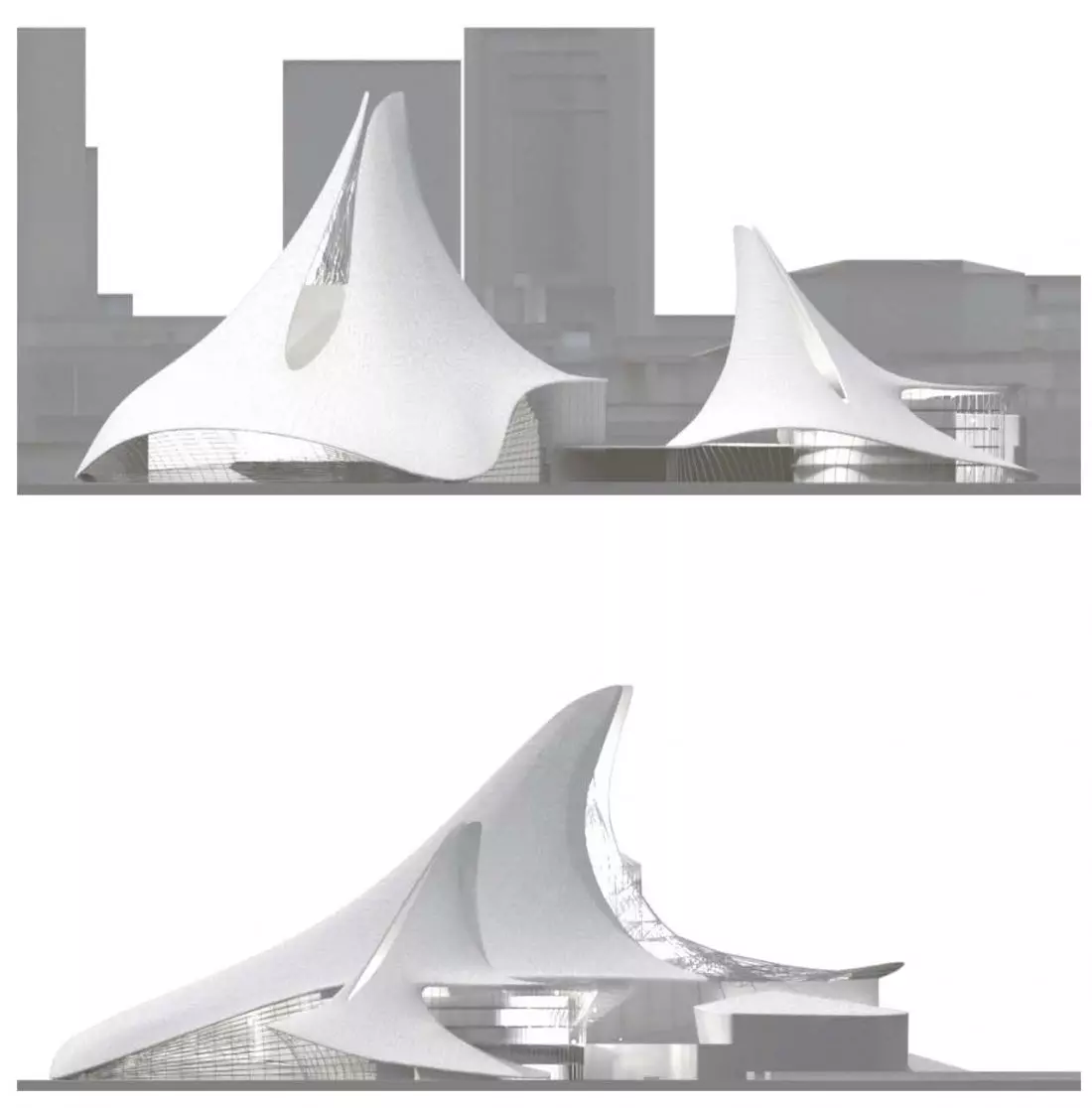 Projekt on the axis,
model