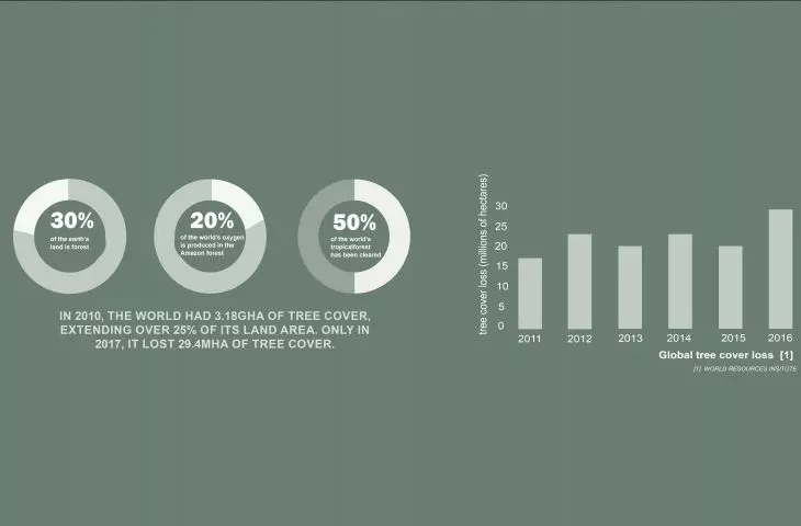 Project reForestation, percentage of deforestation