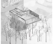 Yoga house, axonometry