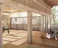 Yoga house, practice space