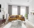 Prague Port apartment, living room space