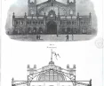 Rysunki techniczne Hali Gwardii z 1901 r. Elewacja i przekrój