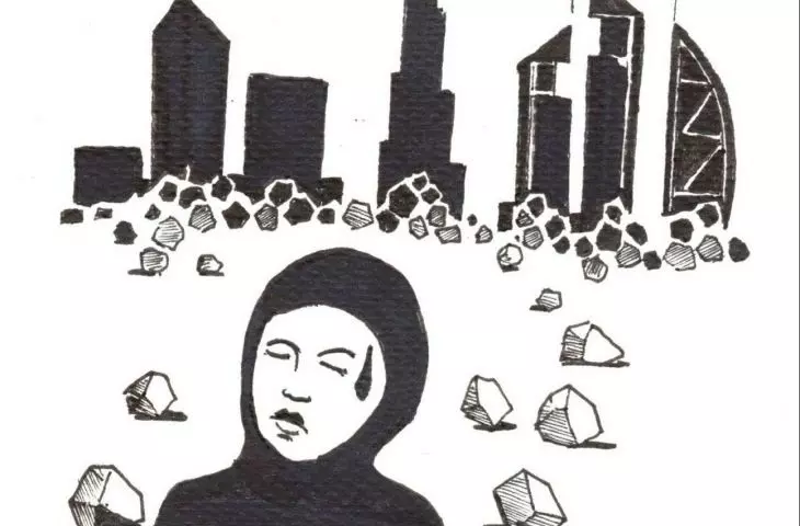 ilustracja inspirowana architekturą w Dubaju