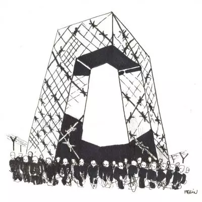 ilustracja inspirowana projektem gmachu telewizji w Pekinie pracowni OMA