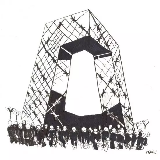 ilustracja inspirowana projektem gmachu telewizji w Pekinie pracowni OMA
