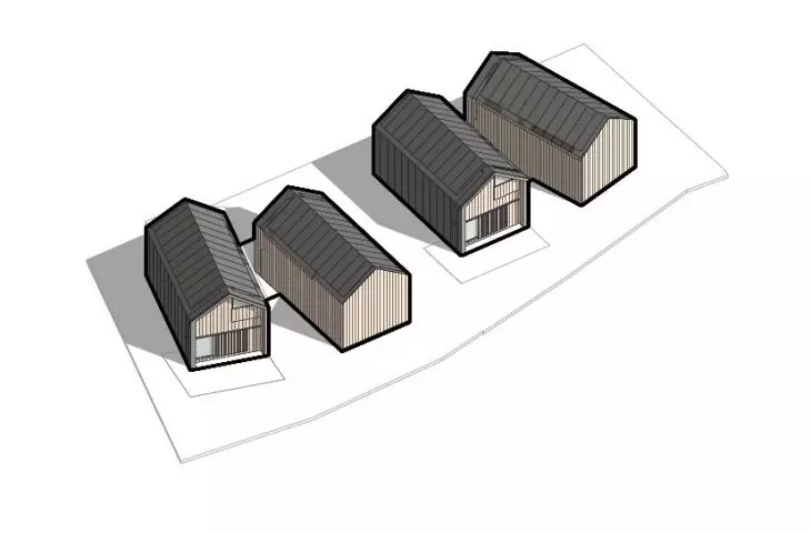 Suburban villas with traditional form