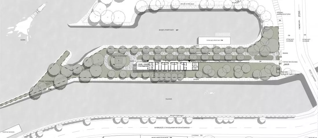 Plan zagospodarowania
terenu pod hostel