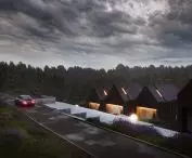 Zespół to trzy domki i budynek gospodarczy