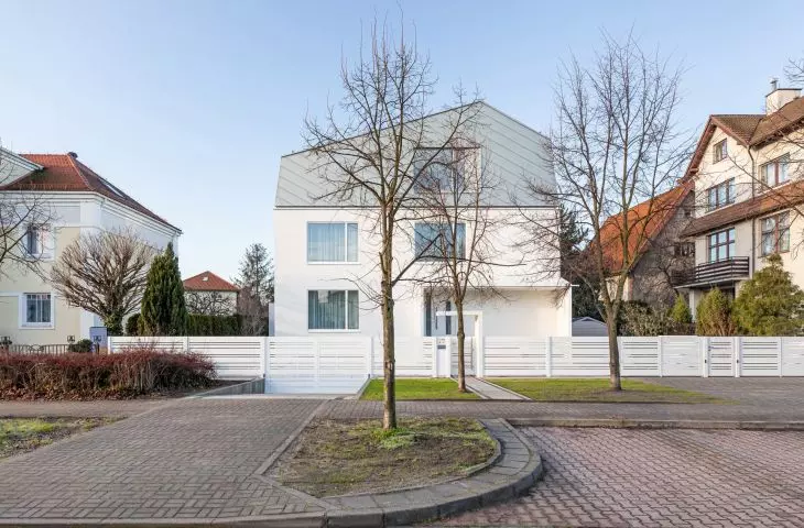 The form of the house is a contemporary interpretation of historical blocks from the surroundings