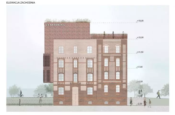 Creative Activity Center, west elevation