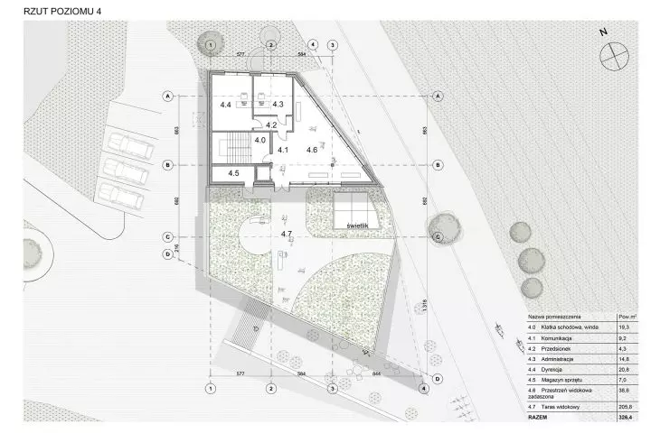 Creative Activity Center, level +4, flower garden