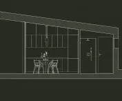 TINY HOUSES project, single-storey house cross-section