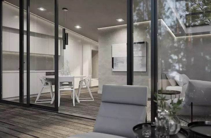 TINY HOUSES project, bright interior