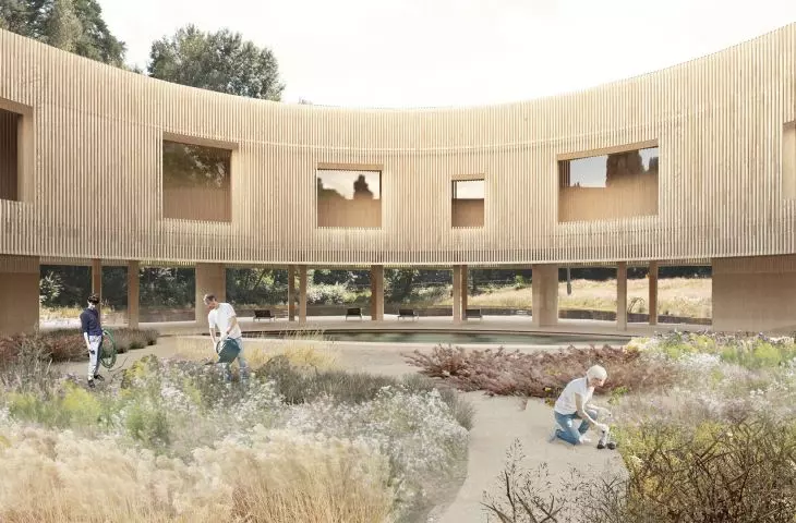 Nature therapy center in Rudy, garden