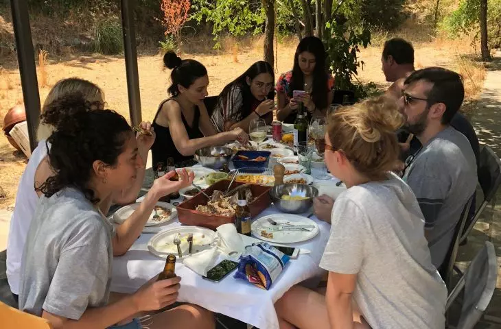Practices in Madrid, shared meals