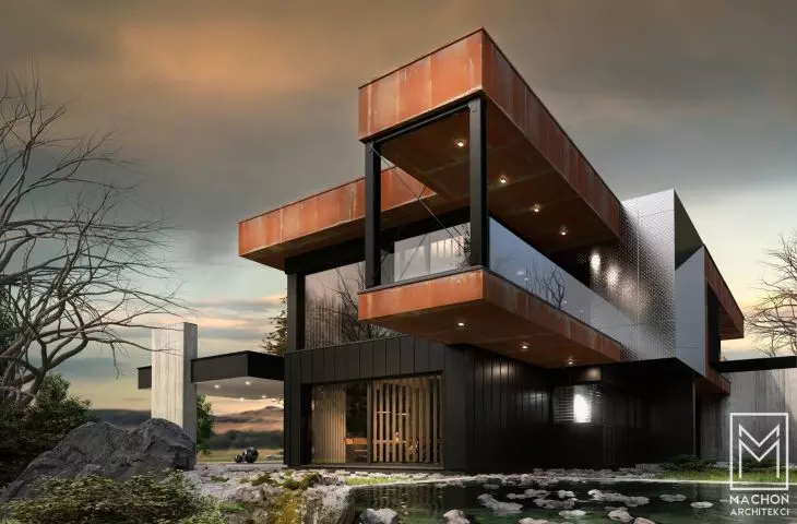 Corten Villa is a modern house